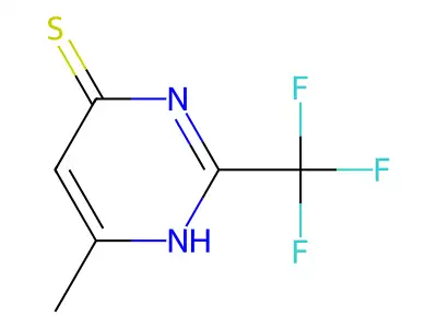 6-methyl-2-(trifluoromethyl)-1H-pyrimidine-4-thione structure