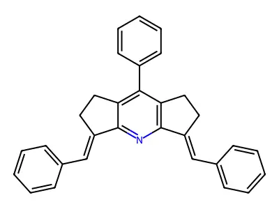 4,12-Dibenzylidene-8-phenyl-2-azatricyclo[7.3.0.03,7]dodeca-1,3(7),8-triene structure