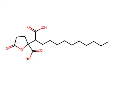 4,5-Dicarboxy-gamma-pentadecanolactone structure