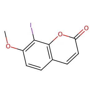 2H-1-Benzopyran-2-one, 8-iodo-7-methoxy- structure