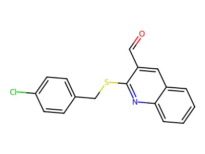 2-[(4-Chlorobenzyl)sulfanyl]-3-quinolinecarbaldehyde structure