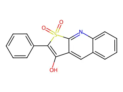 2-Phenylthieno[2,3-b]quinolin-3-ol 1,1-dioxide structure