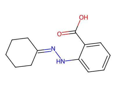 Benzoic acid, 2-(2-cyclohexylidenehydrazinyl)- structure