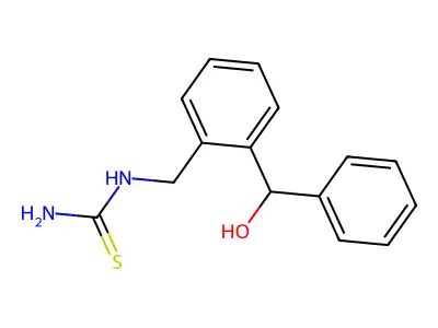 N-({2-[Hydroxy(phenyl)methyl]phenyl}methyl)thiourea structure