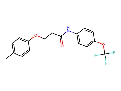 3-(4-methylphenoxy)-N-[4-(trifluoromethoxy)phenyl]propanamide structure