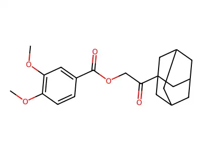 2-Oxo-2-(tricyclo[3.3.1.1~3,7~]decan-1-yl)ethyl 3,4-dimethoxybenzoate structure