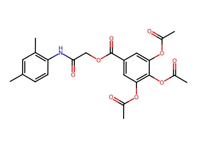2-(2,4-Dimethylanilino)-2-oxoethyl 3,4,5-tris(acetyloxy)benzoate structure