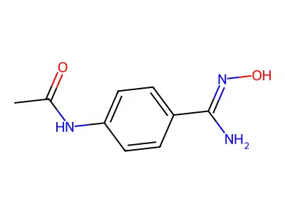 N-[4-(N-Hydroxycarbamimidoyl)phenyl]acetamide structure