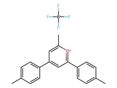2-Methyl-4,6-bis(4-methylphenyl)pyrylium structure