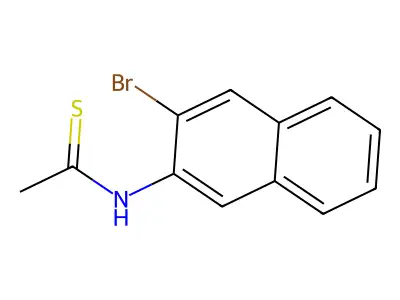 Ethanethioamide, N-(3-bromo-2-naphthalenyl)- structure