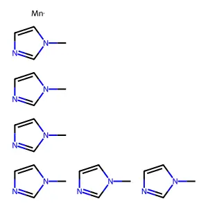 Manganese;hexakis(1-methylimidazole) structure