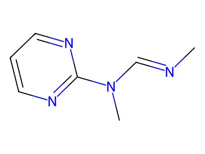 N,N-dimethyl-N'-(pyrimidin-2-yl) formamidine structure
