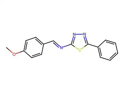 1,3,4-Thiadiazol-2-amine, N-[(4-methoxyphenyl)methylene]-5-phenyl- structure
