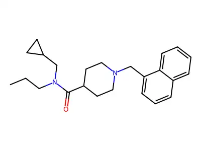 N-(cyclopropylmethyl)-1-(naphthalen-1-ylmethyl)-N-propylpiperidine-4-carboxamide structure