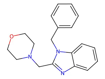 1-benzyl-2-[(morpholin-4-yl)methyl]-1H-1,3-benzodiazole structure