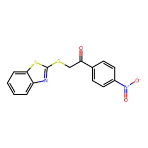 2-(1,3-Benzothiazol-2-ylthio)-1-(4-nitrophenyl)ethanone structure