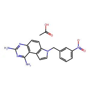 7H-Pyrrolo[3,4-diamine,7-[(3-nitrophenyl)methyl]-, monoacetate structure