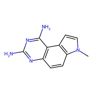 7-Methyl-7H-pyrrolo[3,2-f]quinazoline-1,3-diamine structure