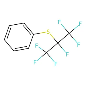 Benzene, [[1,2,2,2-tetrafluoro-1-(trifluoromethyl)ethyl]thio]- structure