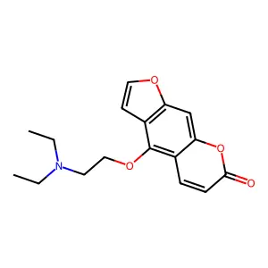 4-(2-(Diethylamino)ethoxy)-7H-furo(3,2-g)chromen-7-one structure