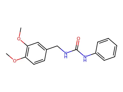 3-[(3,4-Dimethoxyphenyl)methyl]-1-phenylurea structure
