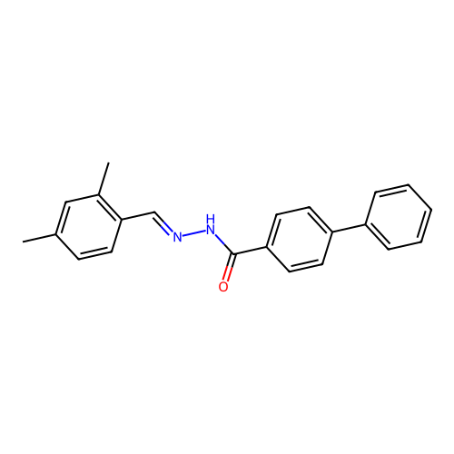 N'-[(E)-(2,4-dimethylphenyl)methylidene]biphenyl-4-carbohydrazide structure