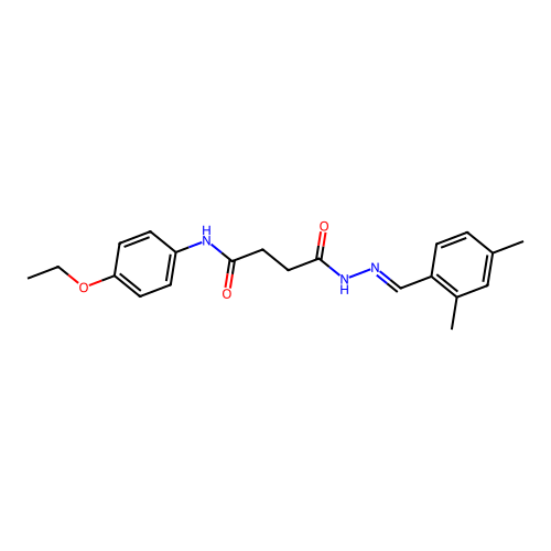 4-[(2E)-2-(2,4-dimethylbenzylidene)hydrazinyl]-N-(4-ethoxyphenyl)-4-oxobutanamide structure