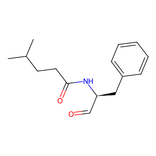 4-methyl-N-[(2S)-1-oxo-3-phenylpropan-2-yl]pentanamide structure