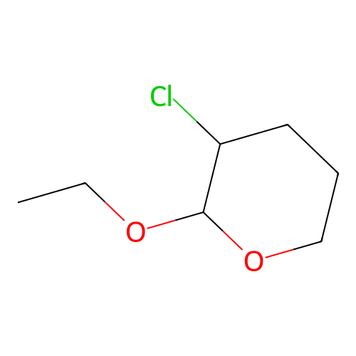 3-Chloro-2-ethoxy-tetrahydro-pyran structure