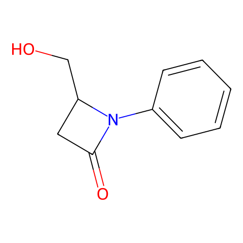 4-(Hydroxymethyl)-1-phenyl-2-azetidinone structure