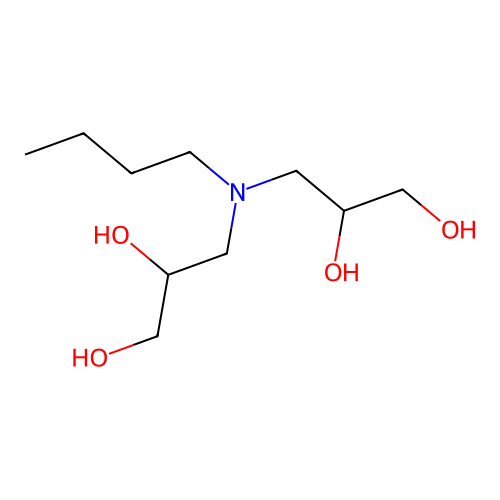 3,3'-(Butylimino)bispropane-1,2-diol structure