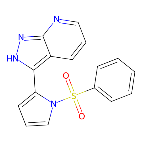 3-(1-Benzenesulfonyl-1H-pyrrol-2-yl)-1H-pyrazolo[3,4-b]pyridine structure