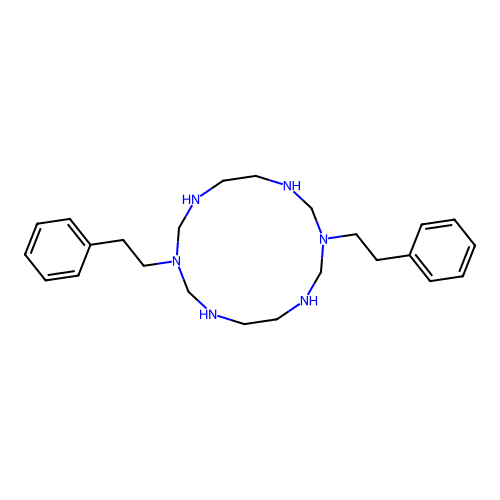 1,3,5,8,10,12-Hexaazacyclotetradecane, 3,10-bis(2-phenylethyl)- structure