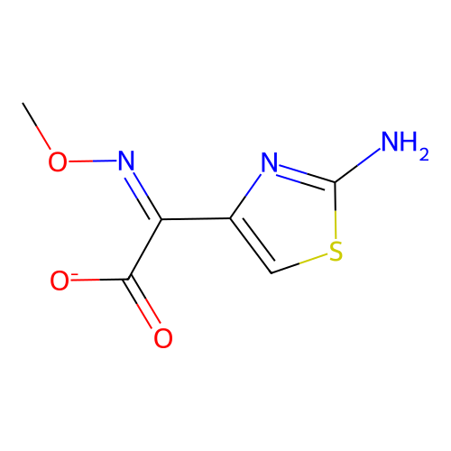 (2Z)-2-(2-amino-1,3-thiazol-4-yl)-2-methoxyiminoacetate structure