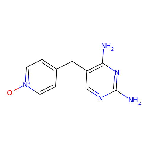 5-[(1-Oxidopyridin-1-ium-4-yl)methyl]pyrimidine-2,4-diamine structure