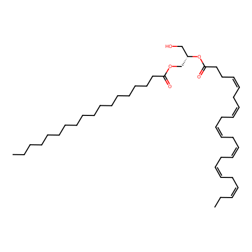 1-Stearoyl-2-docosahexaenoyl-sn-glycerol structure