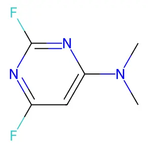 2,6-difluoro-N,N-dimethylpyrimidin-4-amine structure