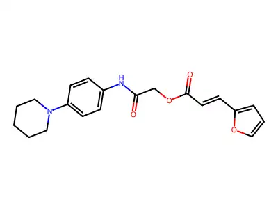 2-Oxo-2-[4-(piperidin-1-yl)anilino]ethyl 3-(furan-2-yl)prop-2-enoate structure