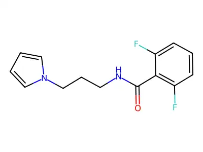 2,6-difluoro-N-(3-pyrrol-1-ylpropyl)benzamide structure