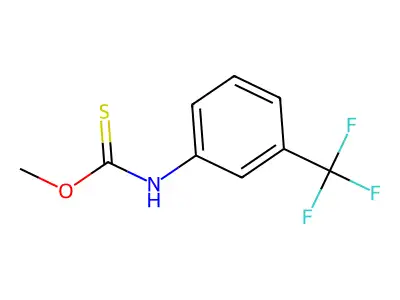 O-methyl N-[3-(trifluoromethyl)phenyl]carbamothioate structure