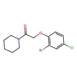 2-(2-Bromo-4-chlorophenoxy)-1-(piperidin-1-YL)ethanone structure