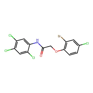 2-(2-bromo-4-chlorophenoxy)-N-(2,4,5-trichlorophenyl)acetamide structure