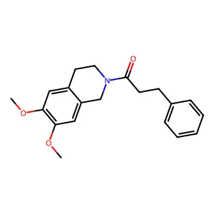 1-(6,7-Dimethoxy-1,2,3,4-tetrahydroisoquinolin-2-yl)-3-phenylpropan-1-one structure