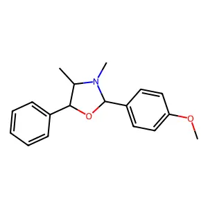 (2R,4S,5S)-2-(4-methoxyphenyl)-3,4-dimethyl-5-phenyl-1,3-oxazolidine structure