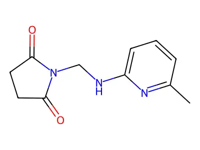 1-(((6-Methylpyridin-2-yl)amino)methyl)pyrrolidine-2,5-dione structure