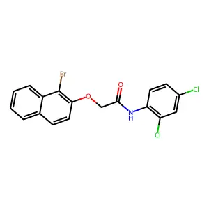 2-(1-bromonaphthalen-2-yl)oxy-N-(2,4-dichlorophenyl)acetamide structure