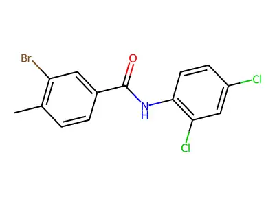 3-bromo-N-(2,4-dichlorophenyl)-4-methylbenzamide structure