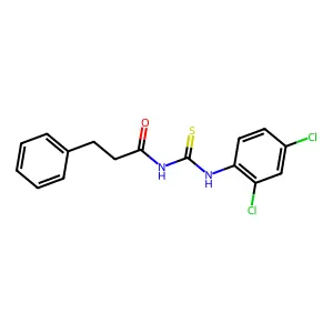 N-[(2,4-dichlorophenyl)carbamothioyl]-3-phenylpropanamide structure