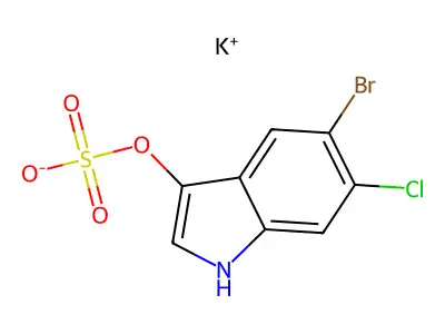 5-bromo-6-chloro-1H-indol-3-yl sulfate structure