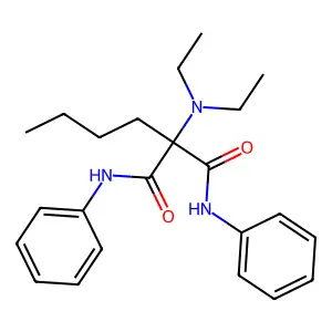 Propanediamide, 2-butyl-2-(diethylamino)-N,N'-diphenyl- structure